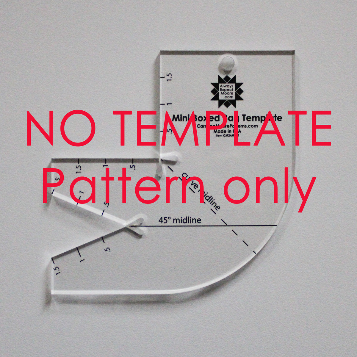 Mini Boxed Bag Template Insert NO TEMPLATE, PATTERN ONLY Carolina Moore