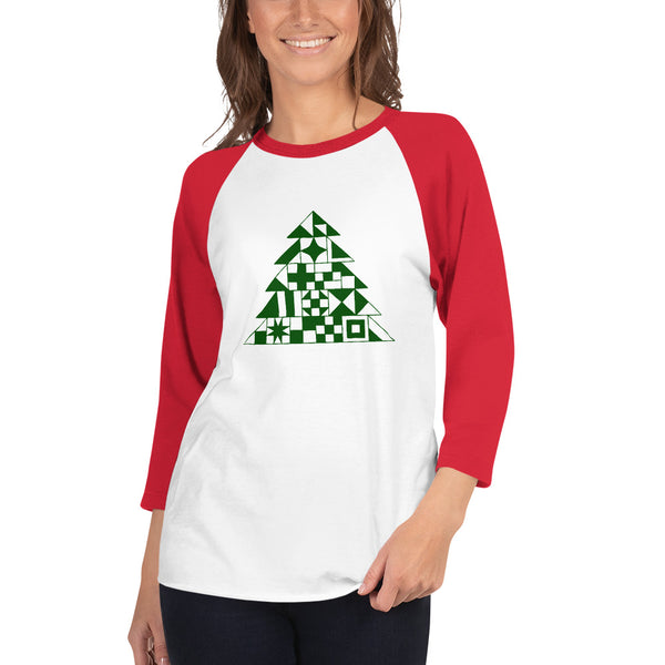 Quilty Tree 3/4 sleeve raglan shirt