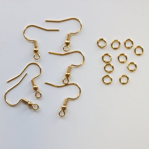 Gold Earring Wires - Shipping 5/15