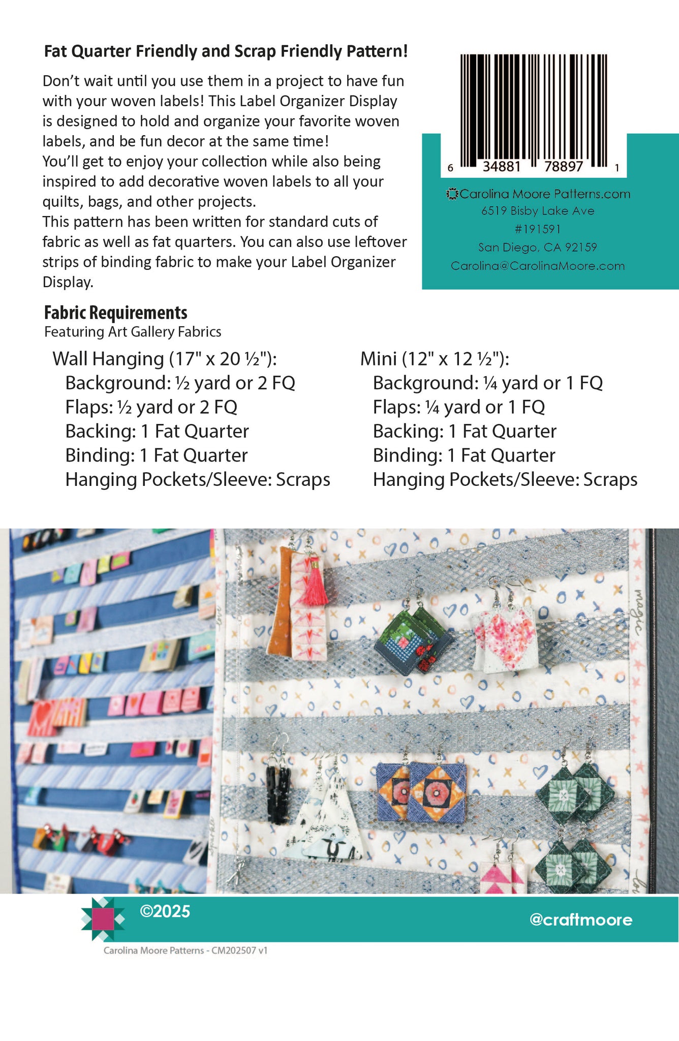 Label Organizer and Jewelry Display - Digital Download Pattern ...