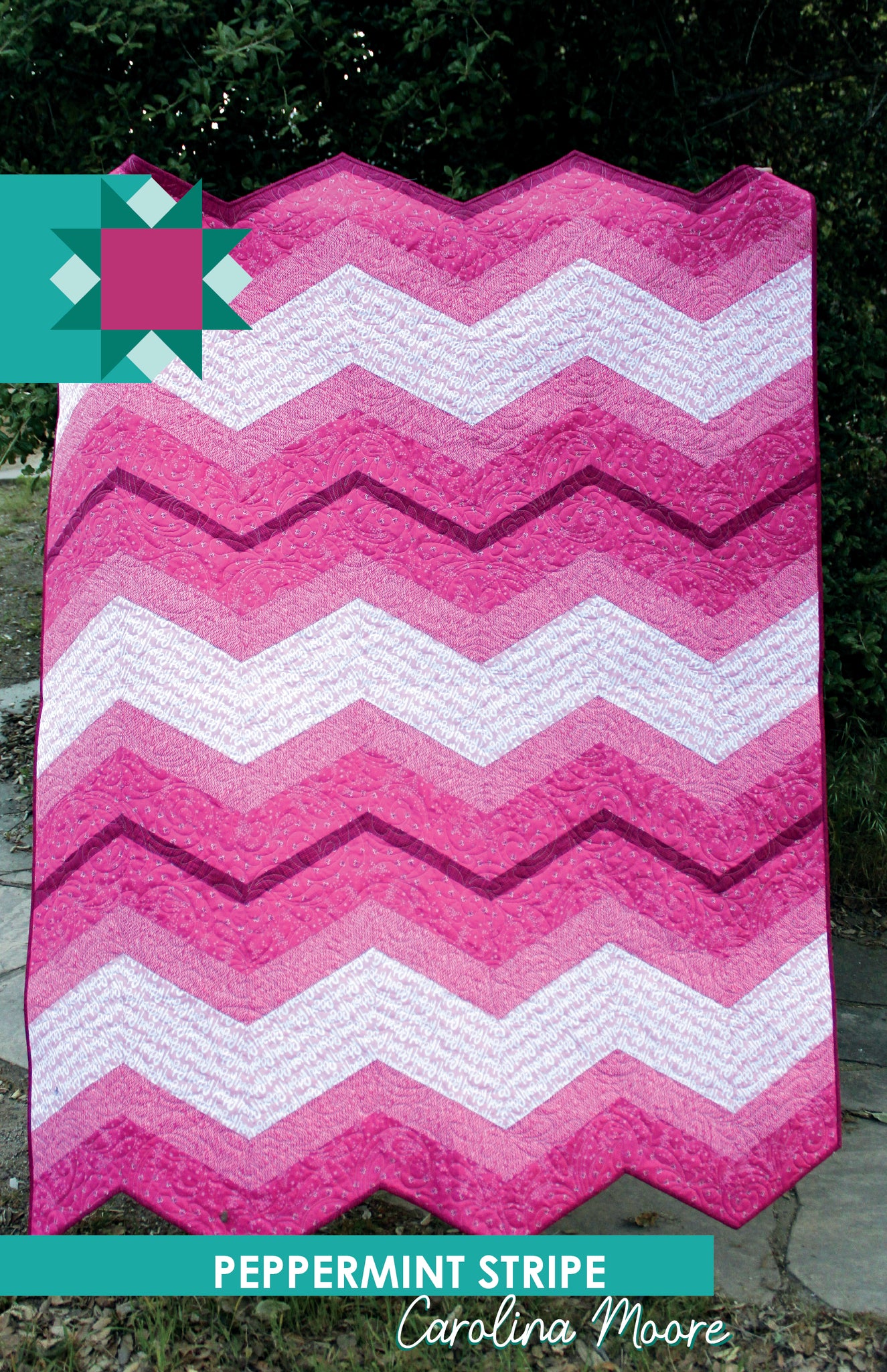 Peppermint Stripe Quilt Pattern - Printed