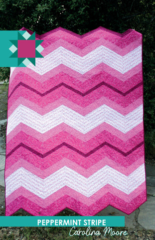 Peppermint Stripe Quilt Pattern - Printed