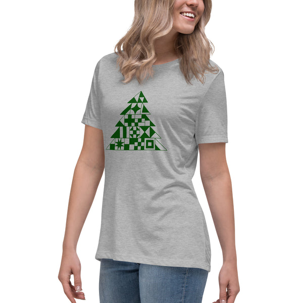 Quilty Tree Tee - Women's Relaxed T-Shirt