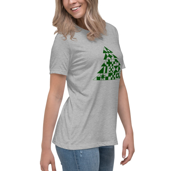 Quilty Tree Tee - Women's Relaxed T-Shirt