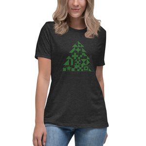 Quilty Tree Tee - Women's Relaxed T-Shirt