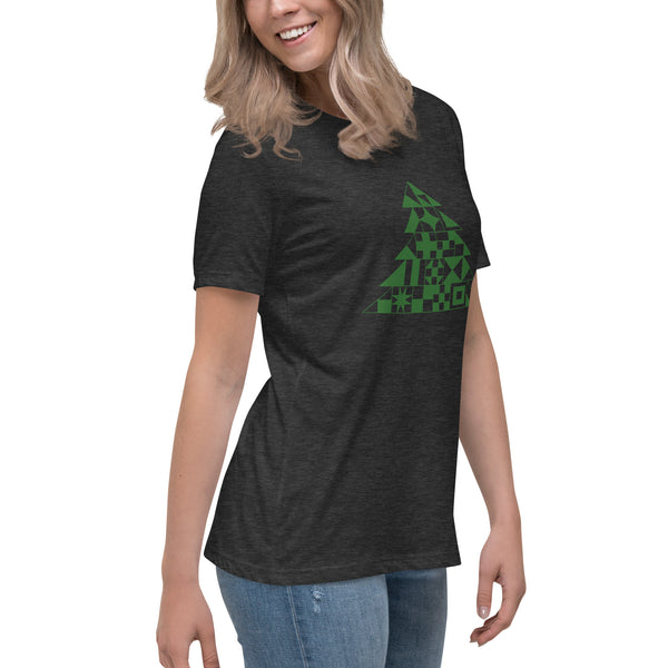 Quilty Tree Tee - Women's Relaxed T-Shirt