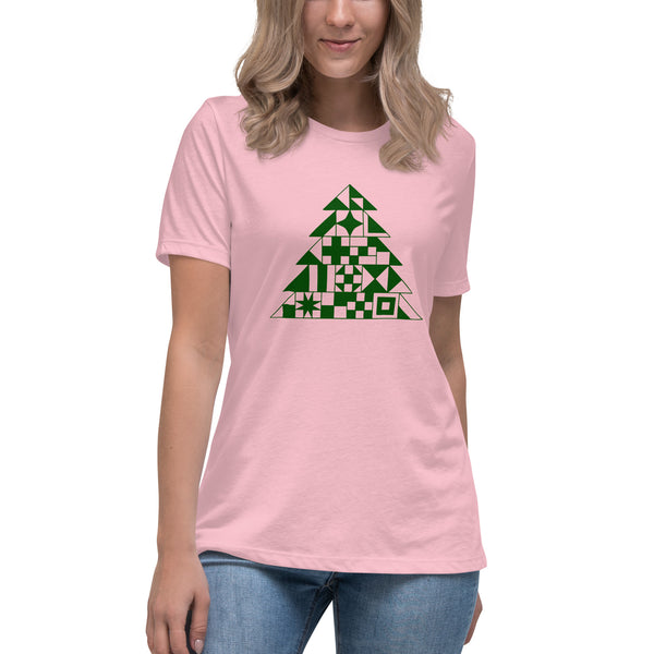 Quilty Tree Tee - Women's Relaxed T-Shirt