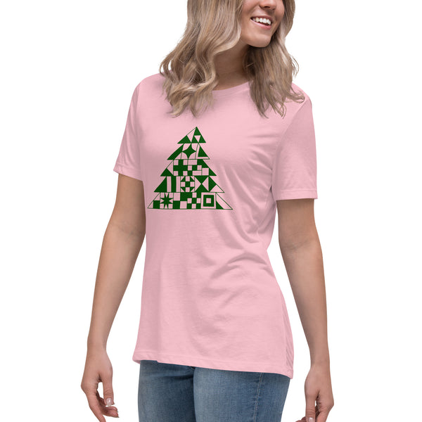 Quilty Tree Tee - Women's Relaxed T-Shirt