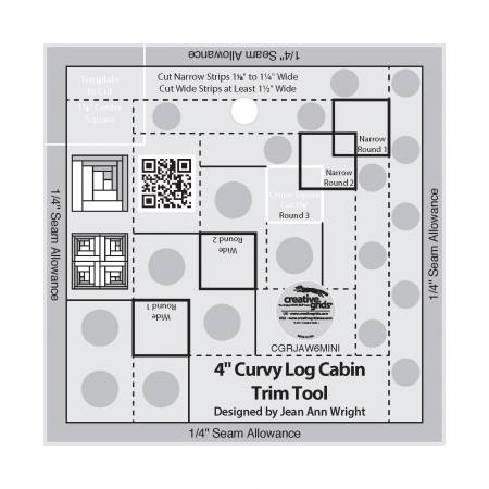 Creative Grids 4 Curvy Log Cabin Trim Tool