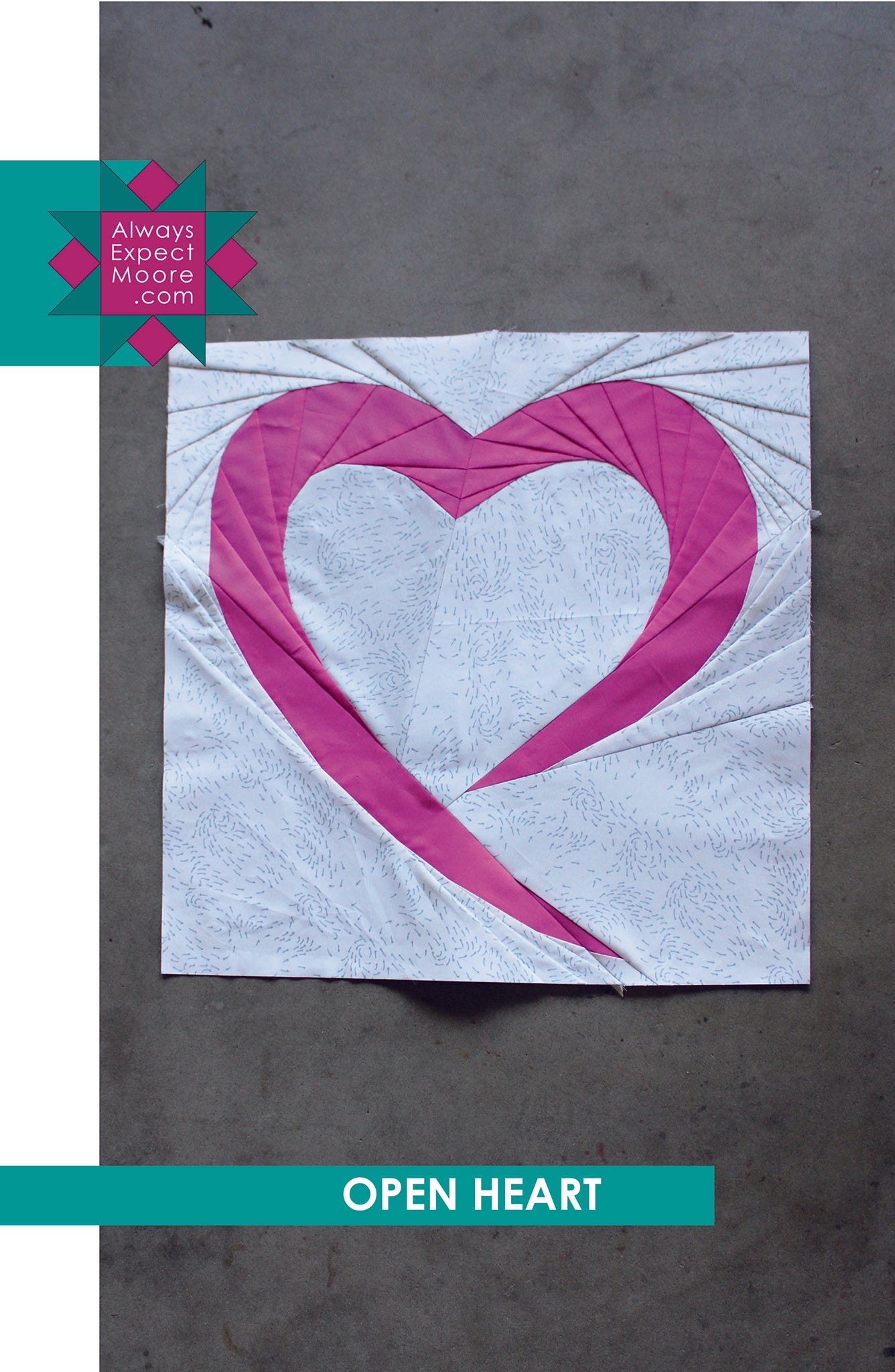 Open Heart - Foundation Pieced Heart (Digital Download)