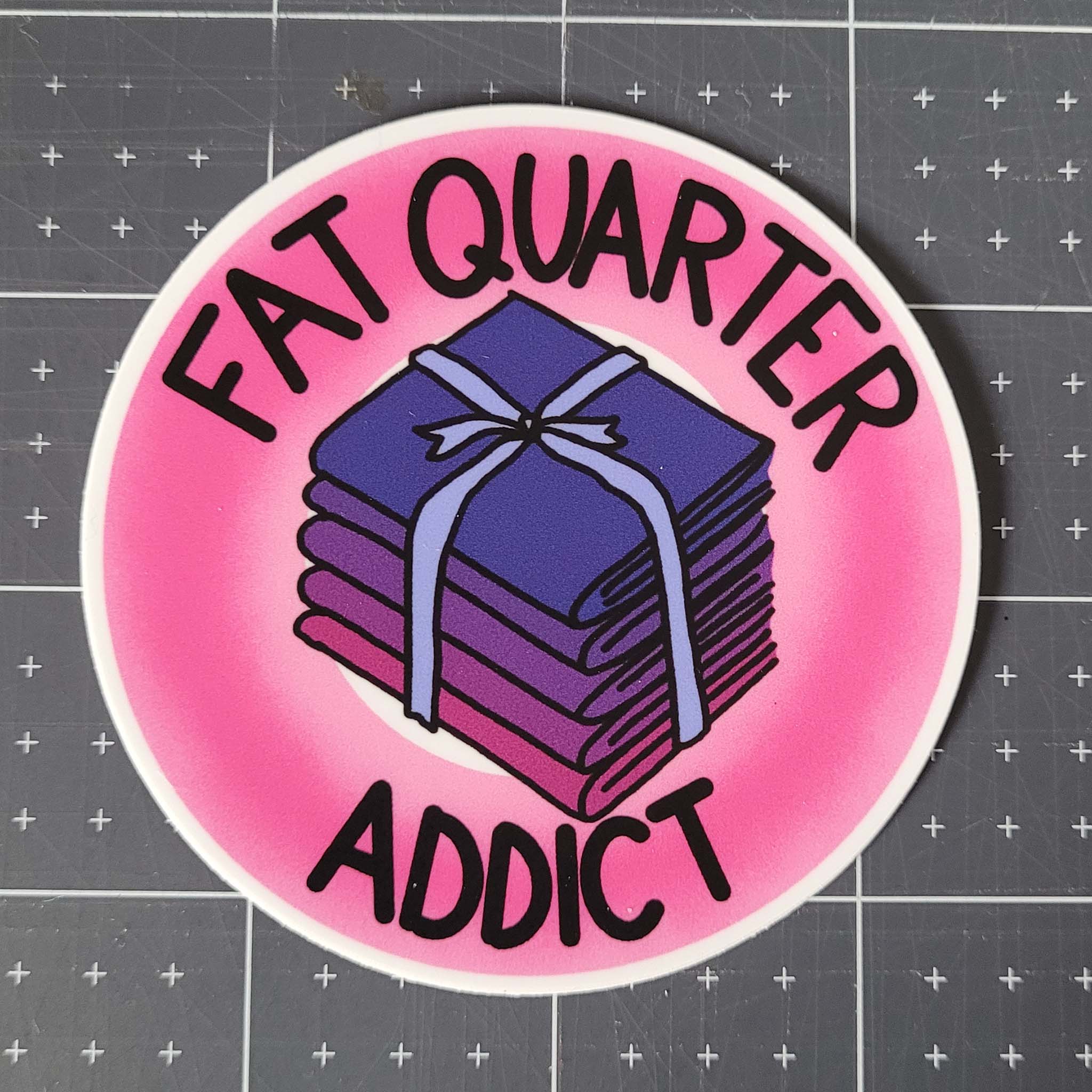 Fat Quarter Addict Sticker