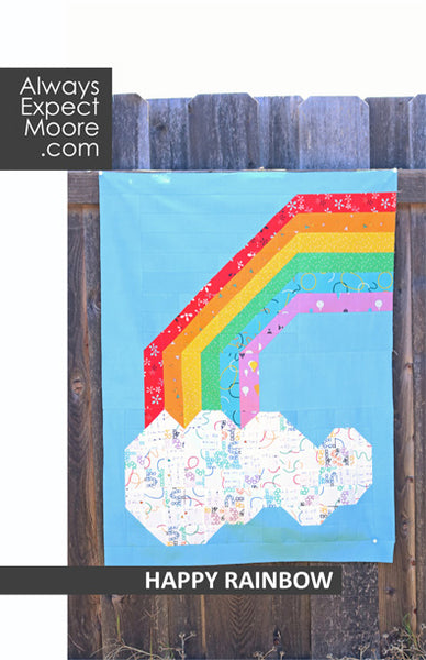 Happy Rainbow Mini Quilt - Digital Download
