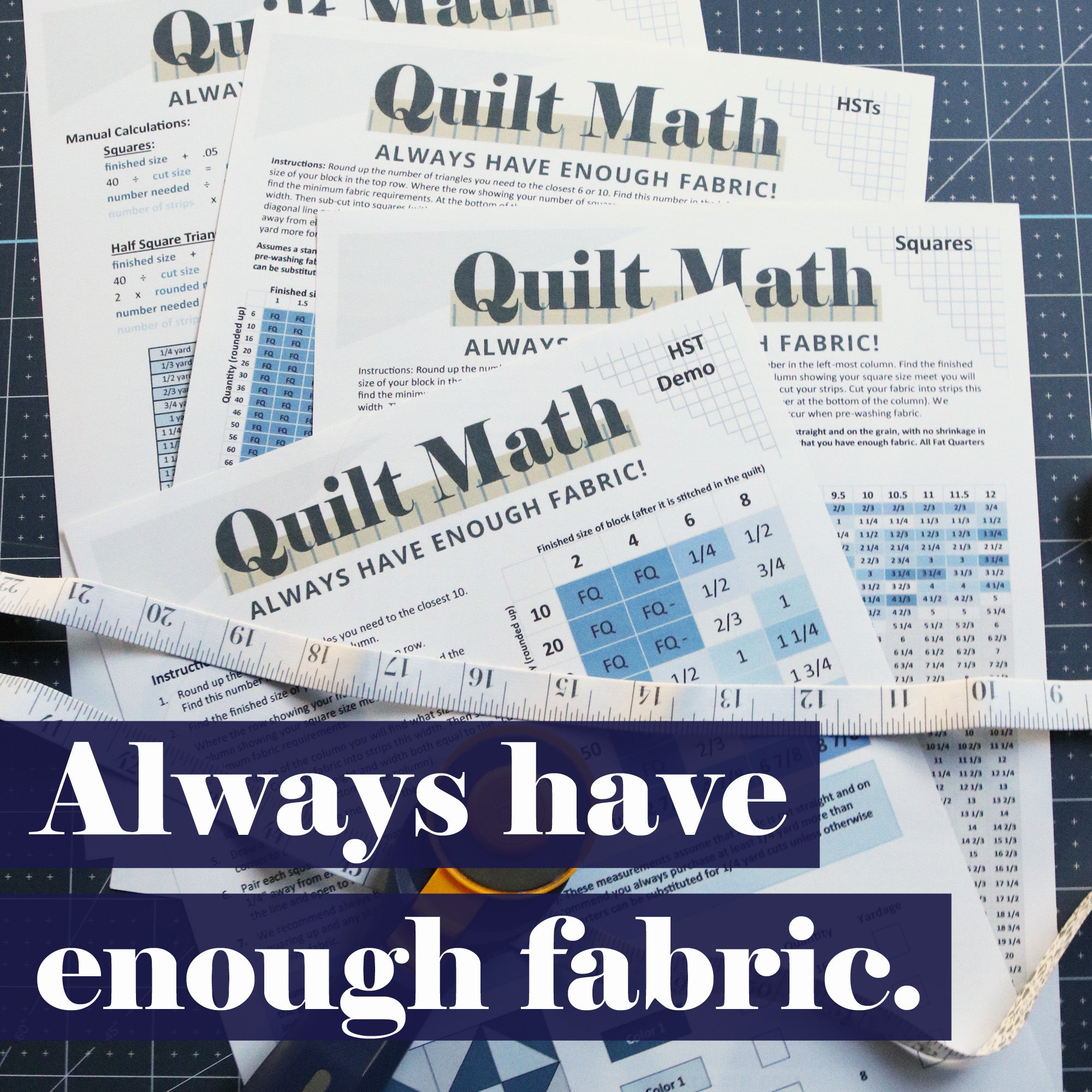 Digital Math Quilts Quilt Math Sheets - Squares and HSTs - Digital Download – Carolina Moore