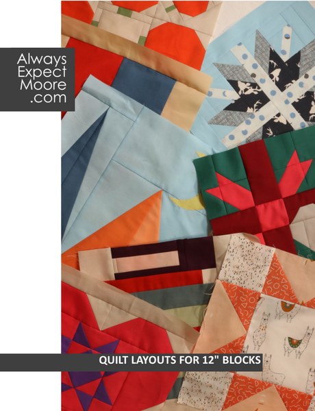 Quilt Layouts for 12" Blocks - Digital Book Front Cover