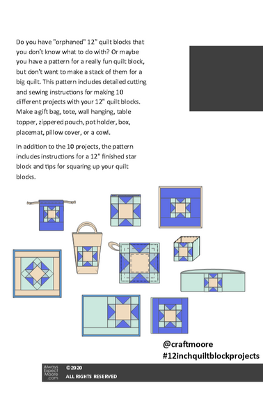 Ten 12" Quilt Block Projects - Digital Book