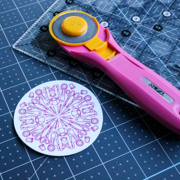 Sewing Notion Kaleidoscope Sticker