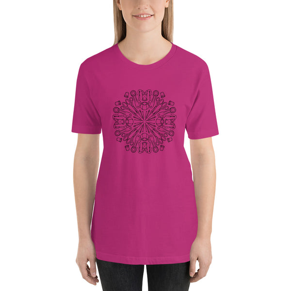 Sewing Kaleidoscope on Short-Sleeve Unisex T-Shirt