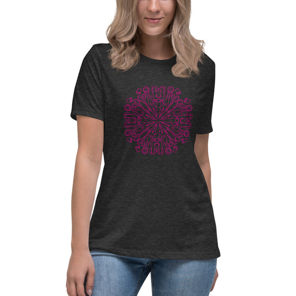 Sewing Kaleidoscope on Women's Relaxed T-Shirt